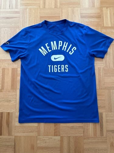 NIKE PENNY HARDAWAY 1 CENT MEMPHIS TIGERS TEAM ISSED T-SHIRT SIZE LARGE — memphis fan gear